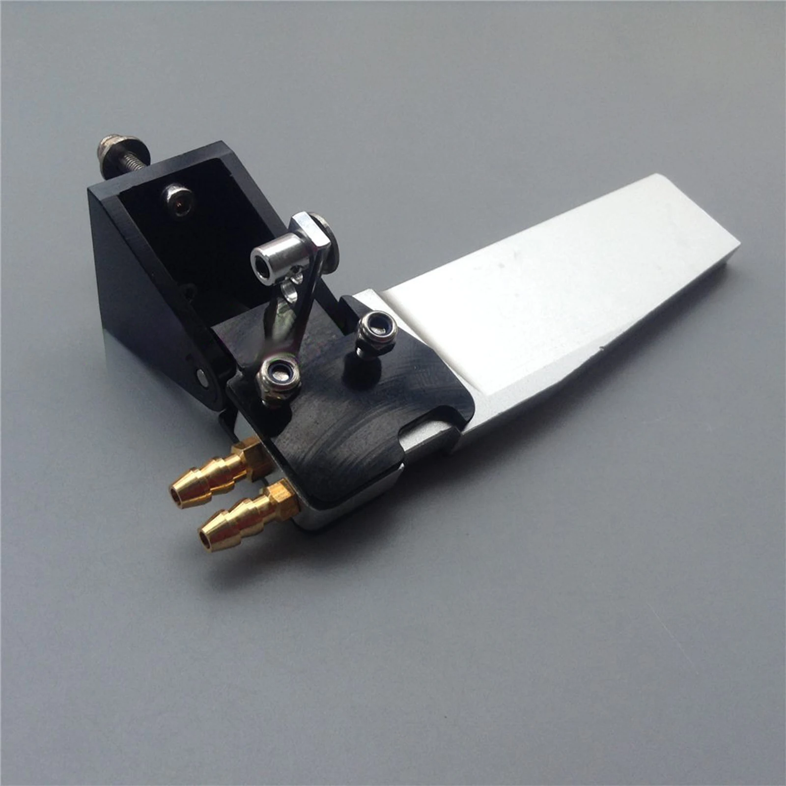 96mm aluminium Aloi Dual air Pickup Inlet kemudi kemudi untuk RC perahu Catamaran kucing dengan 2mm Linkage Stopper upgrade bagian