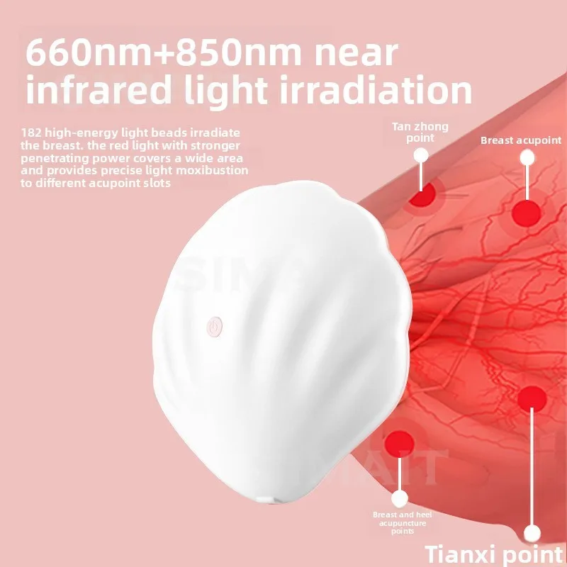 Near-Infrared Light Breast Massager, Electric Chest Massager for Breast Dredging & Firming