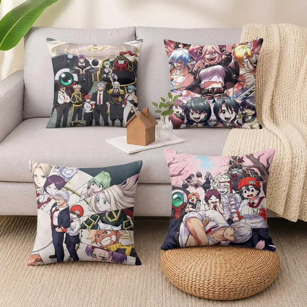 Japanese Anime U-Undead Unluck Cushion Cover Soft Short Plush Pillow Cases Hidden Zipper Cutecore Sofa Bedroom Home Decor Gift