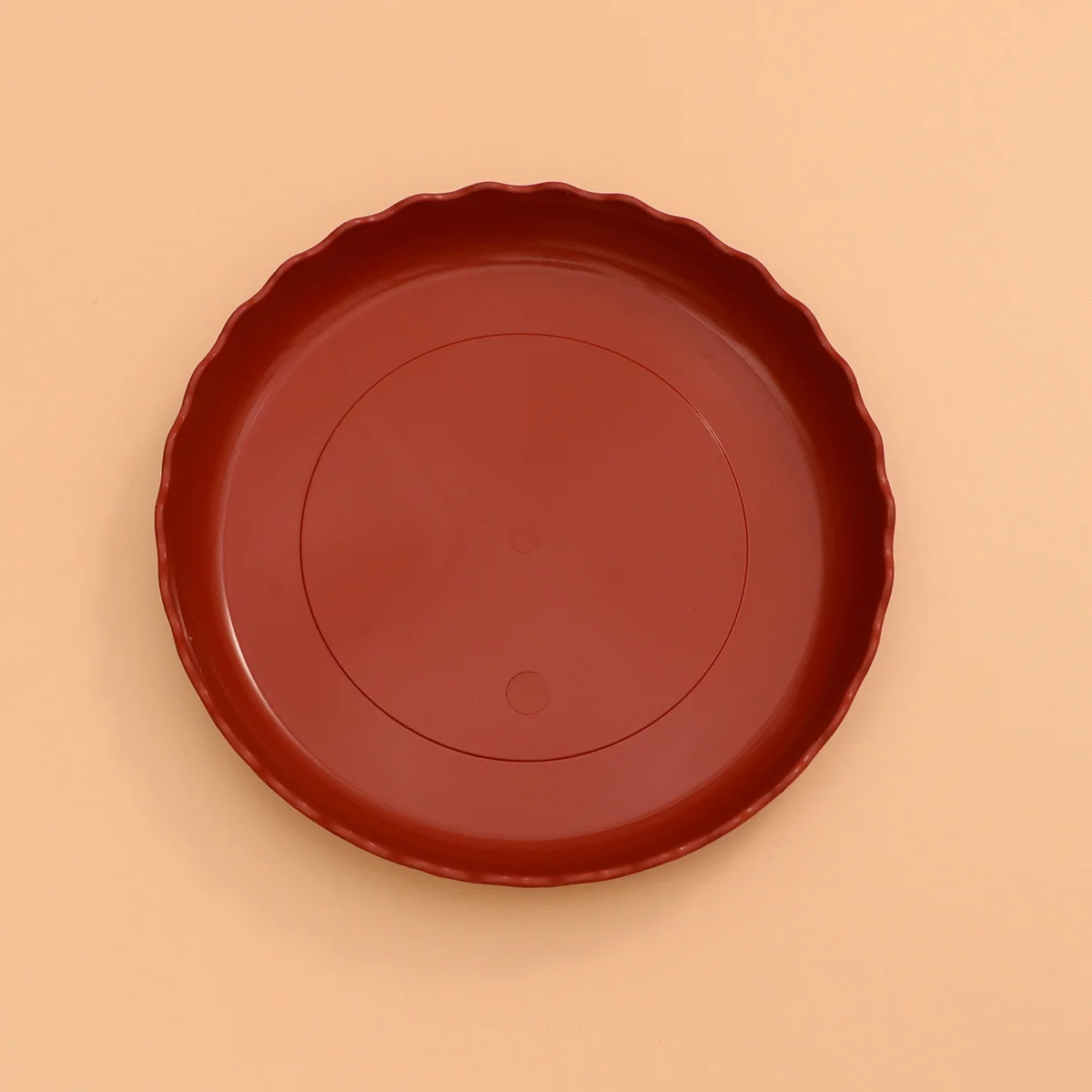 

10Pcs Plastic Flower Pot Tray Lotus Leaf Edge Design Thickened Sun Resistant Bonsai Plant Saucer for Garden Indoor Decorative