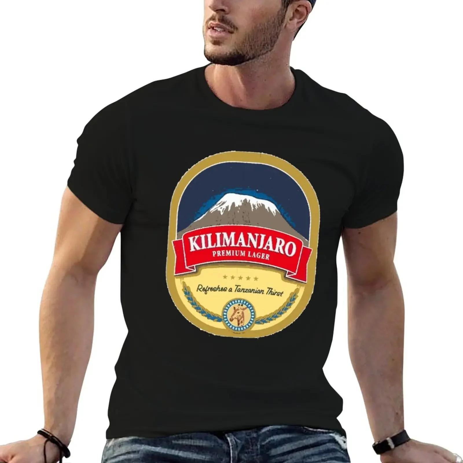 Kilimanjaro Lager 69 T-Shirt essential t shirt rapper graphic tees anime t shirts Men's cotton t-shirt