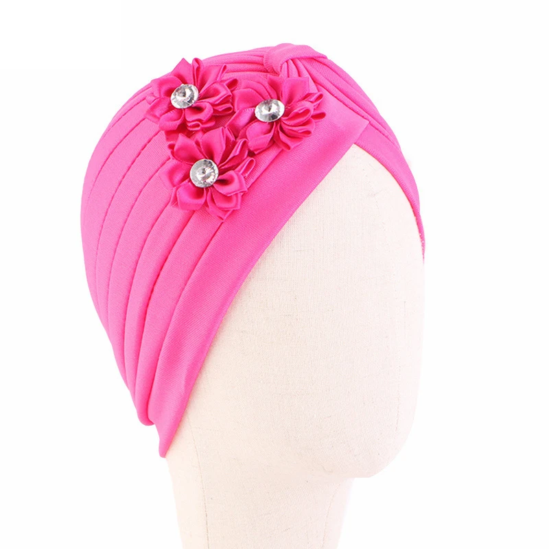 Kids Baby Headbands Toddler Headwraps Flower Baby Girl Turban Hat Elastic Beanies Cap Newborn Infant Bonnet Hair Accessories