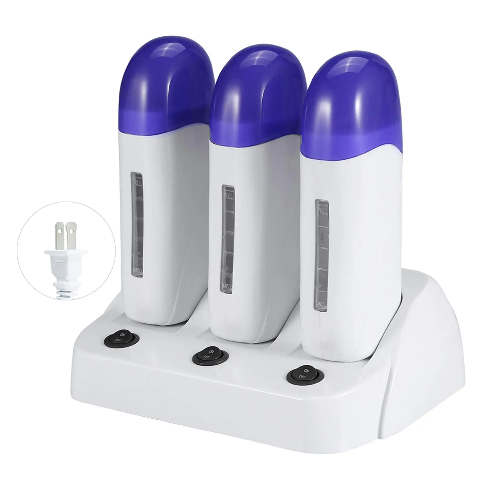 

3-in-1 Wax Cartridge Heater Roller Depilatory Warmer for Hair Removal Skin Body Waxing