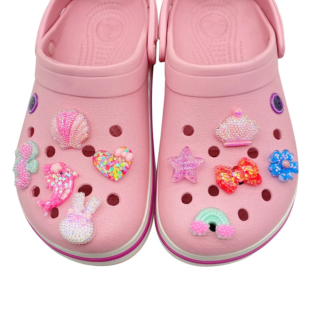 

Wholesale of Resin Accessories DIY Handmade Materials SMT Environmental Protection Shoe Charms Accessories for Crocs Sandals