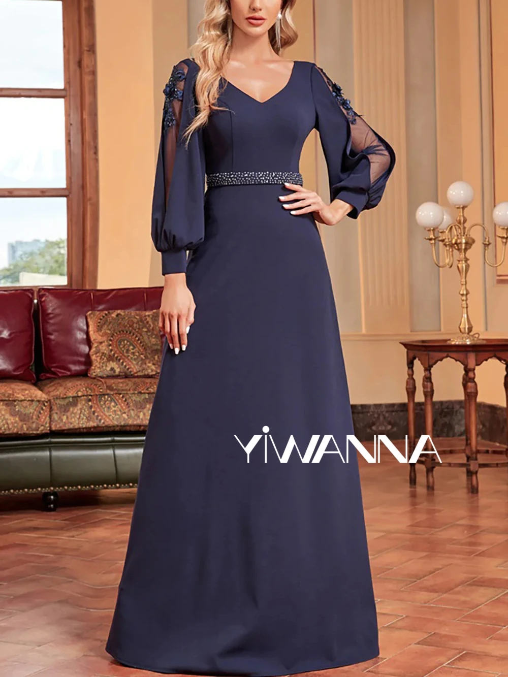 2025 Modest Long Sleeve Mother Of The Bride Dress For Wedding Classic Appliques Prom Dresses Elegant A-line Long Evening Gown