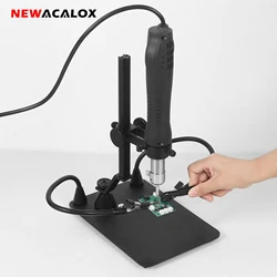 NEWACALOX Magnetic Flexible Arm PCB Board Fixed Clip Soldering Third Hand Welding Station Soldering Holder Repair Tools
