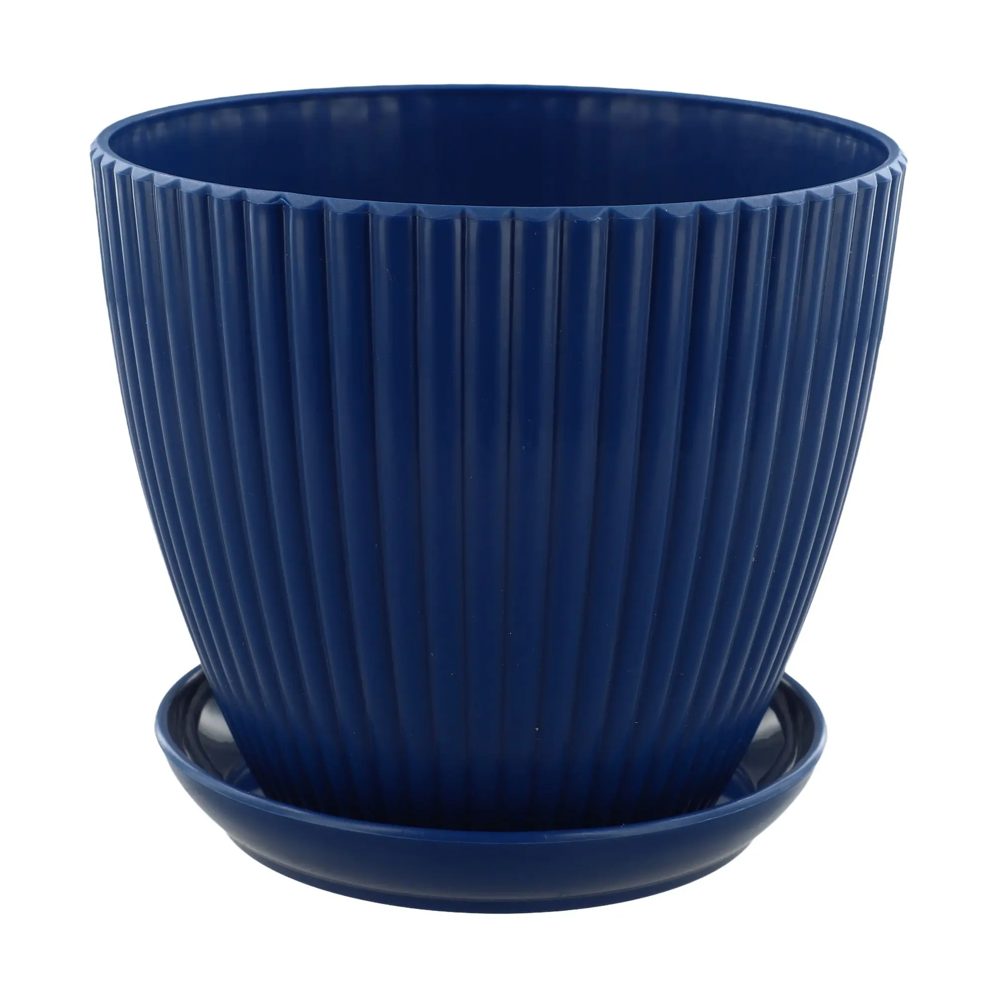 For Courtyards Garden Home Flower Pots Plant Planters 4 Colors Delivery Tray Plastic Vertical Striped Brand New