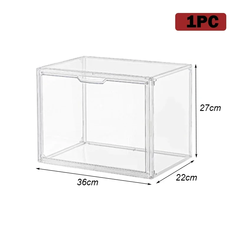 Transparent Storage Box Organizer Bookshelf Album CD Desktop Dustproof Display Cabinet Book Storage Box Magazine Organizer image 3