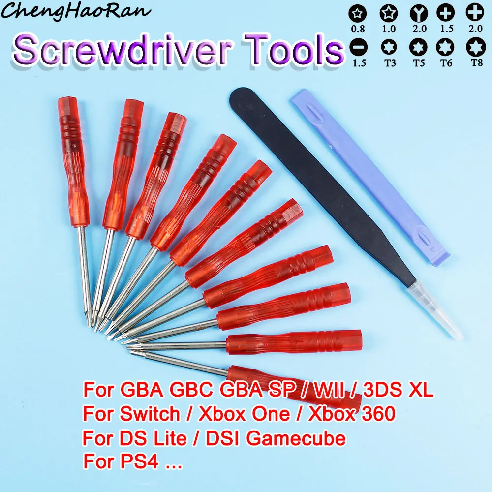 

1 Set 12 in 1 Screwdriver Kit Screw Driver For Gameboy GBA SP For DS Lite NDSi Xbox One 360 PS4 Wii Screwdriver Repair Tools