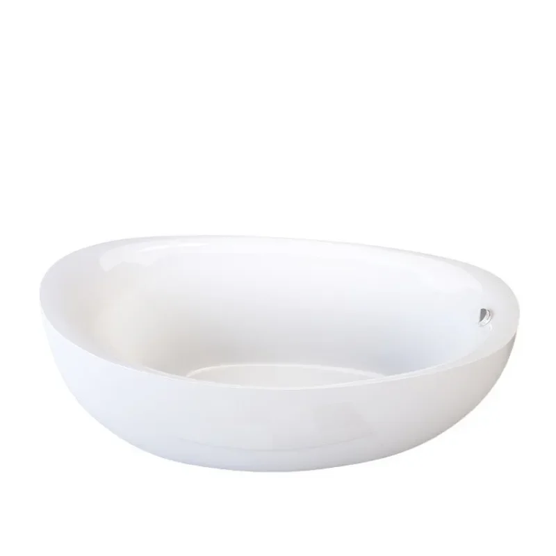 Boat shaped color bathtub, bed and breakfast acrylic independent bathtub, arc circular bath tank