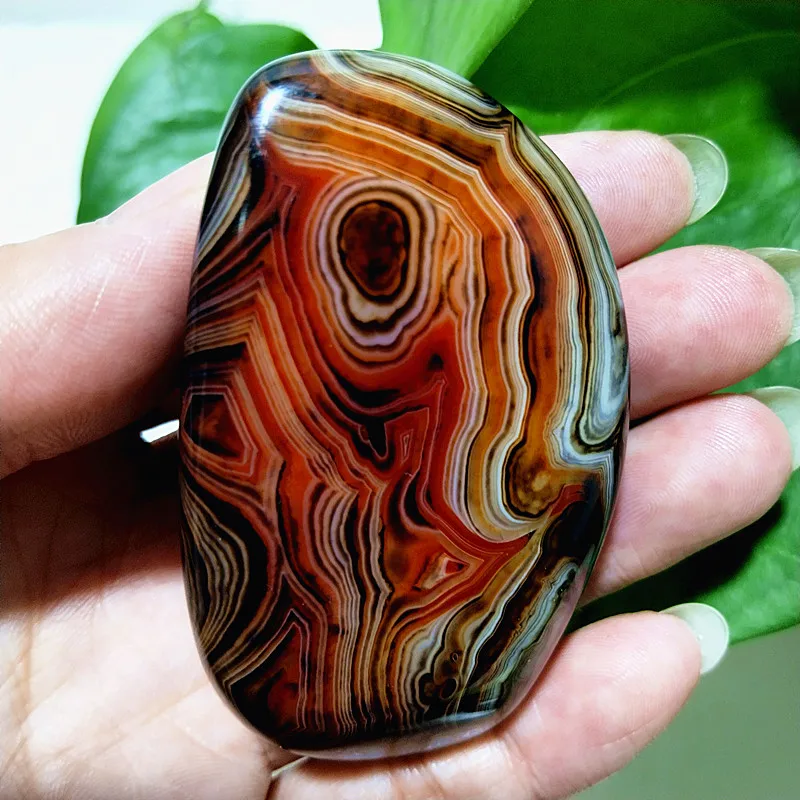 Natural Crsytal Lace Sardonyx Agate Palm Gem Magic Meditation Spiritual Healing Talisman Feng Shui Crsytal Room Decoration