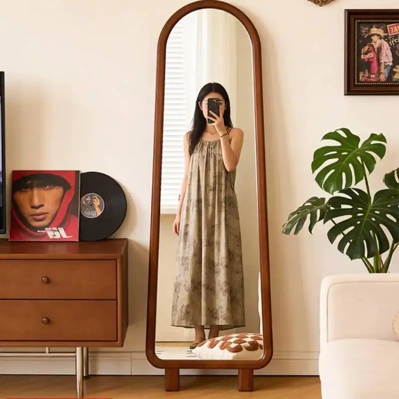 Espejo Decorativo Moderno Irrompible, Espejo Retro Clásico Personalizado, Espejo Decorativo Artístico Compacto de Madera, Espejos Grandes para Decoración de Habitaciones