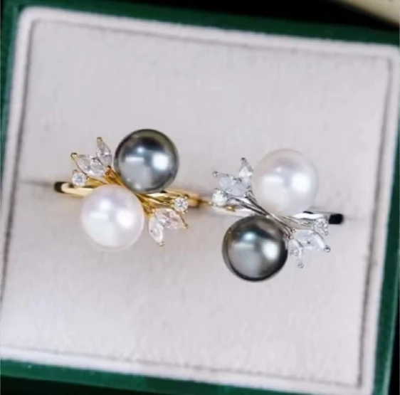 premium-aaa-nature-8-9mm-authentic-tahitian-black-white-pearl-ring-luxury-jewelry-rings-for-women