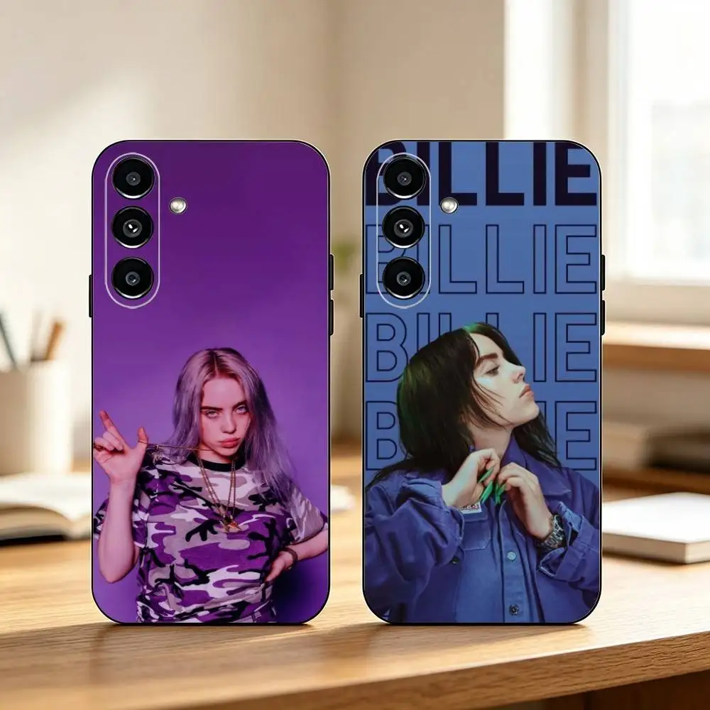 Billie Eilish B-Bedroom-pop  Phone Case Black Silicone Soft For Samsung Galaxy A73,A72,A71,A70,A53,A52,A51 Gift