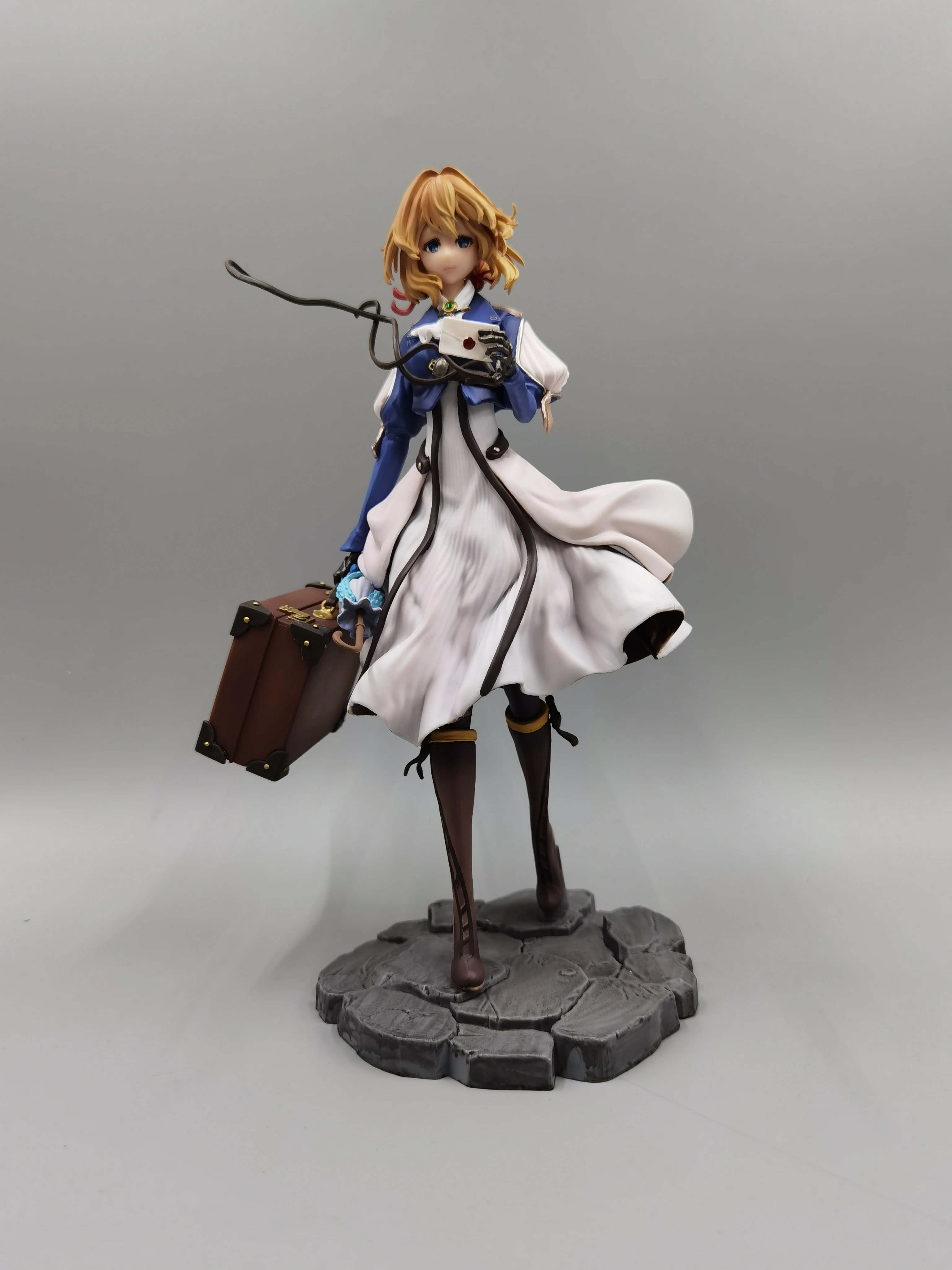 27 سنتيمتر البنفسجي Evergarden شخصيات كرتونية فتاة جميلة ونقية Gk نموذج سطح المكتب زخرفة زينة أفضل الهدايا النادرة للأطفال #4