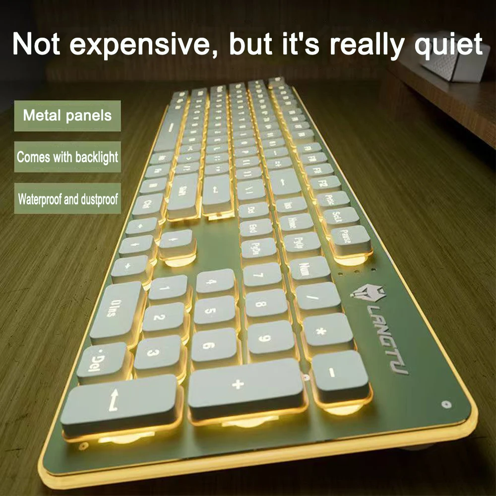 Wireless Wired keyboard Chocolate Keyboard Style Keycap 2.4G Keycap Set for Mechanical Keyboard Chiclet Keyboard MX stem support