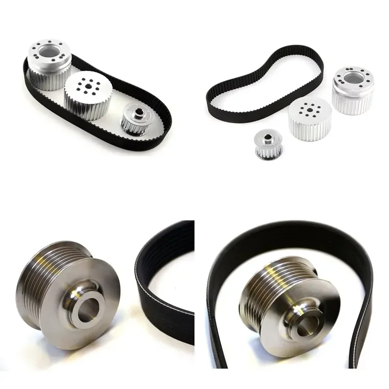 CNC Machining Aluminum Alternator Drive Pulley Kit Timing Cam Pulley