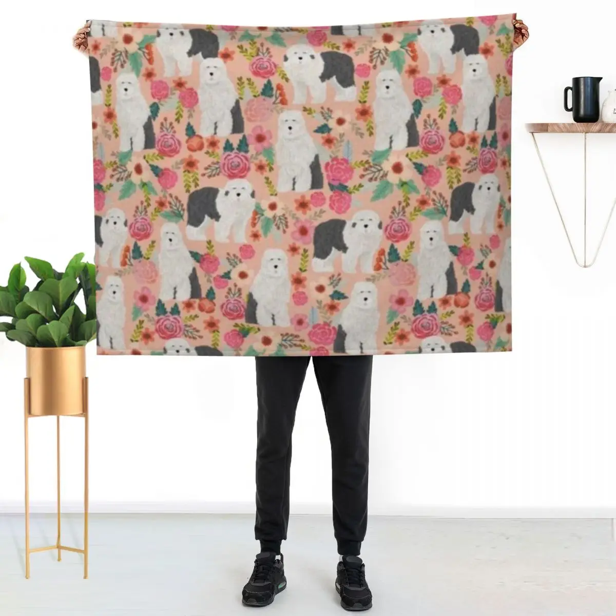 OLD ENGLISH SHEEPDOG Throw Blanket Shaggy Single Plaid Blankets For Bed Quilt Sofa Quilt Blankets