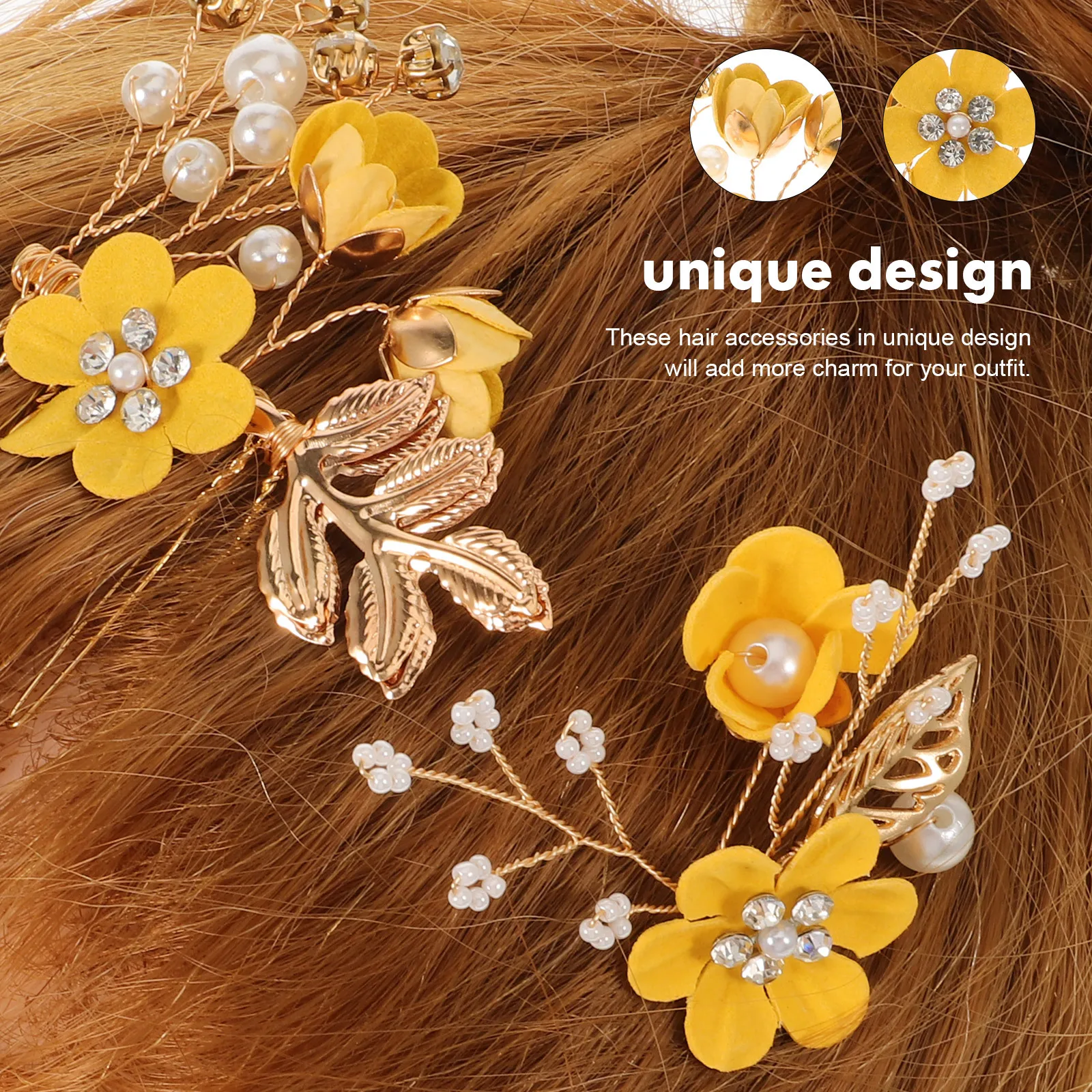 

Flower Hair Comb Pin Bridal Headpiece Wedding Decor Unique Charm Stylish Accessory Instant Stunning Hairstyle Party Headpieces
