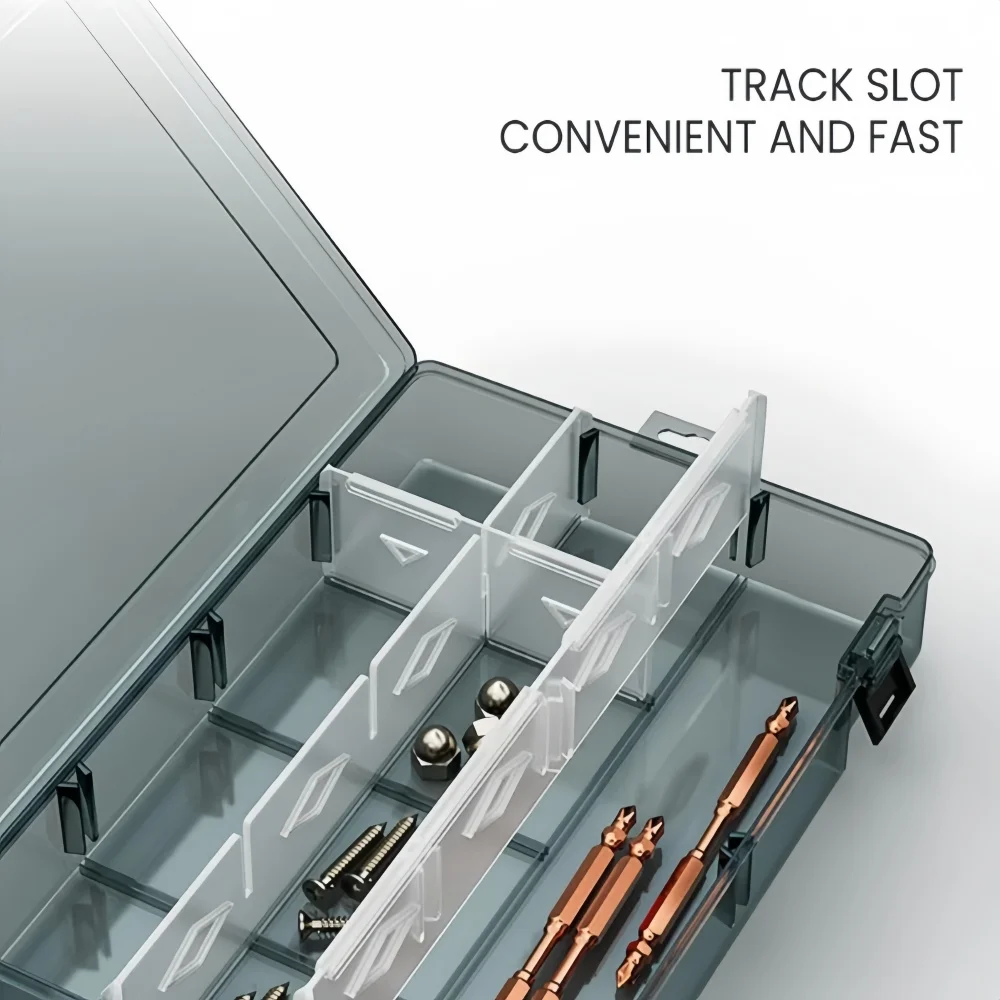 9-24 Grids Adjustable Organizer Storage Container Compartment Plastic Storage Box Component Screw Holder Case Display Container