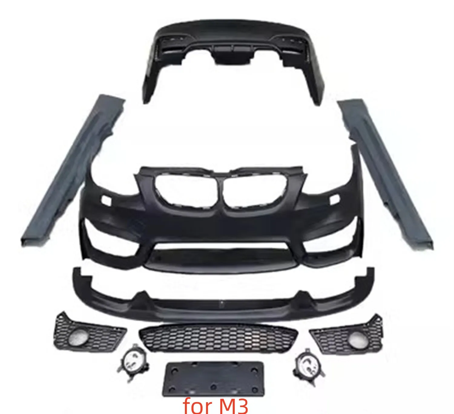 Car Body Kit for BMW E92 E93 modified M3 M4 Front Bumper surround side skirt fender hood cover 