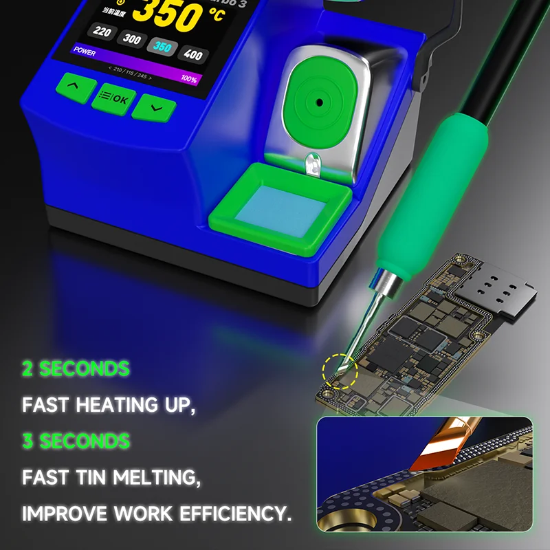 Mechanic Turbo 3 Intelligent Precision Nano Soldering Station Fast Heating Up for Mobile Phone BGA Electronics Repair Tools