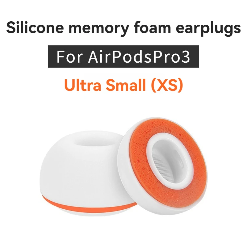 Memory-Schaum Ersatz-Ohrstöpsel für Apple AirPods Pro 3 Weiche Schwamm-Ohrpolster Ohrstöpsel Zubehör XXS/XS/S/M/L