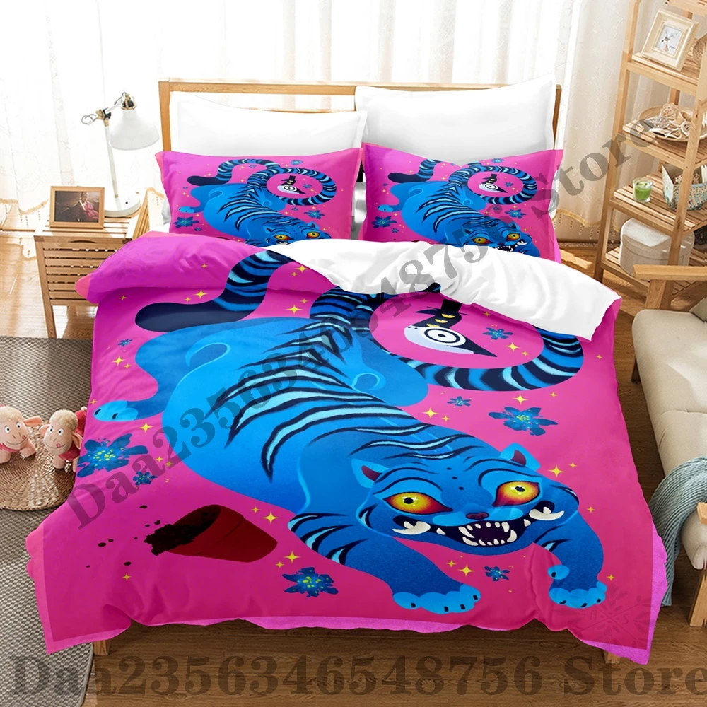 Kpop شيطان الصيادين طقم سرير واحد التوأم كامل الملكة الملك الحجم طقم سرير ساجا بنين غرفة نوم حاف مجموعات غطاء سرير رومي ميرا