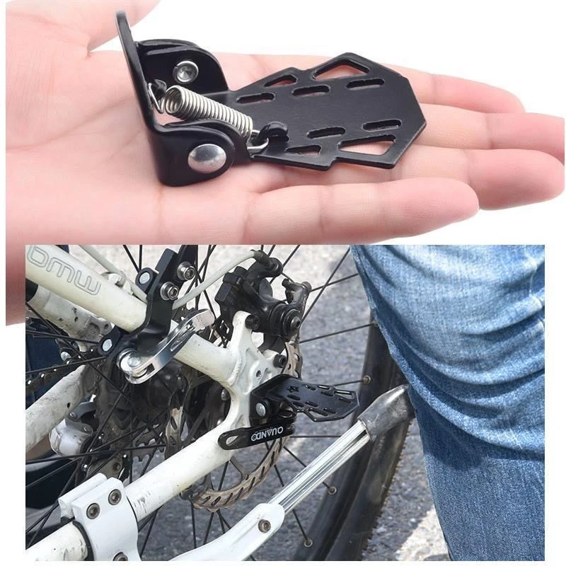 1 Pair Bike Rear Fold Pedal Road Manganese Steel Folding Footrests Rear Wheel Manned Bicycle Foot Pedal Cycling Accessories