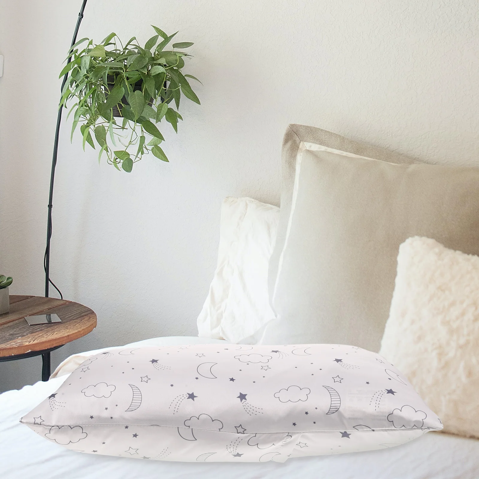 غطاء وسادة للأطفال الصغار قابل للتنفس، غطاء وسادة ناعم للسفر، غطاء وسادة مريح مطبوع عليه رسوم كرتونية