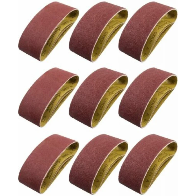 20pcs-set 12sets-ctn 3x21 Belt Sander Sandpaper Grit 40 60 80 120 150 240 400 Polishing Application Resin Cloth Aluminium Oxide