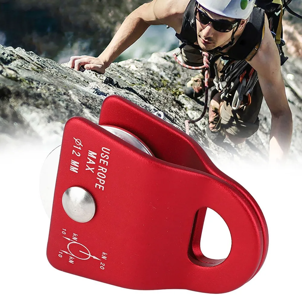 Durable Aluminum Alloy Micro Pulley 20kN Single Sheave Swing Pulley Climbing Pulley Mountaineering