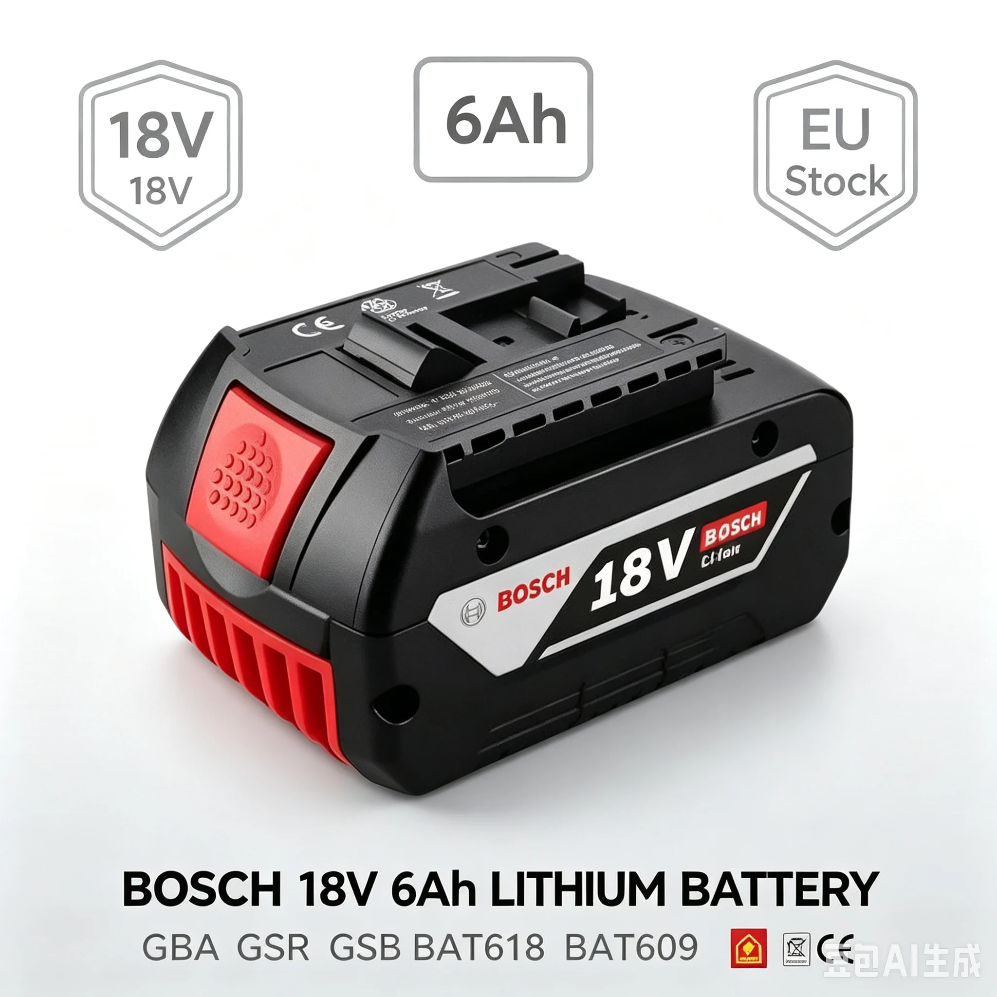 original-Bosch 100% 18V and 6Ah backup batteries, Draadloze professional system, BAT609 BAT618 GBA18V80 tool ba  18V battery,
