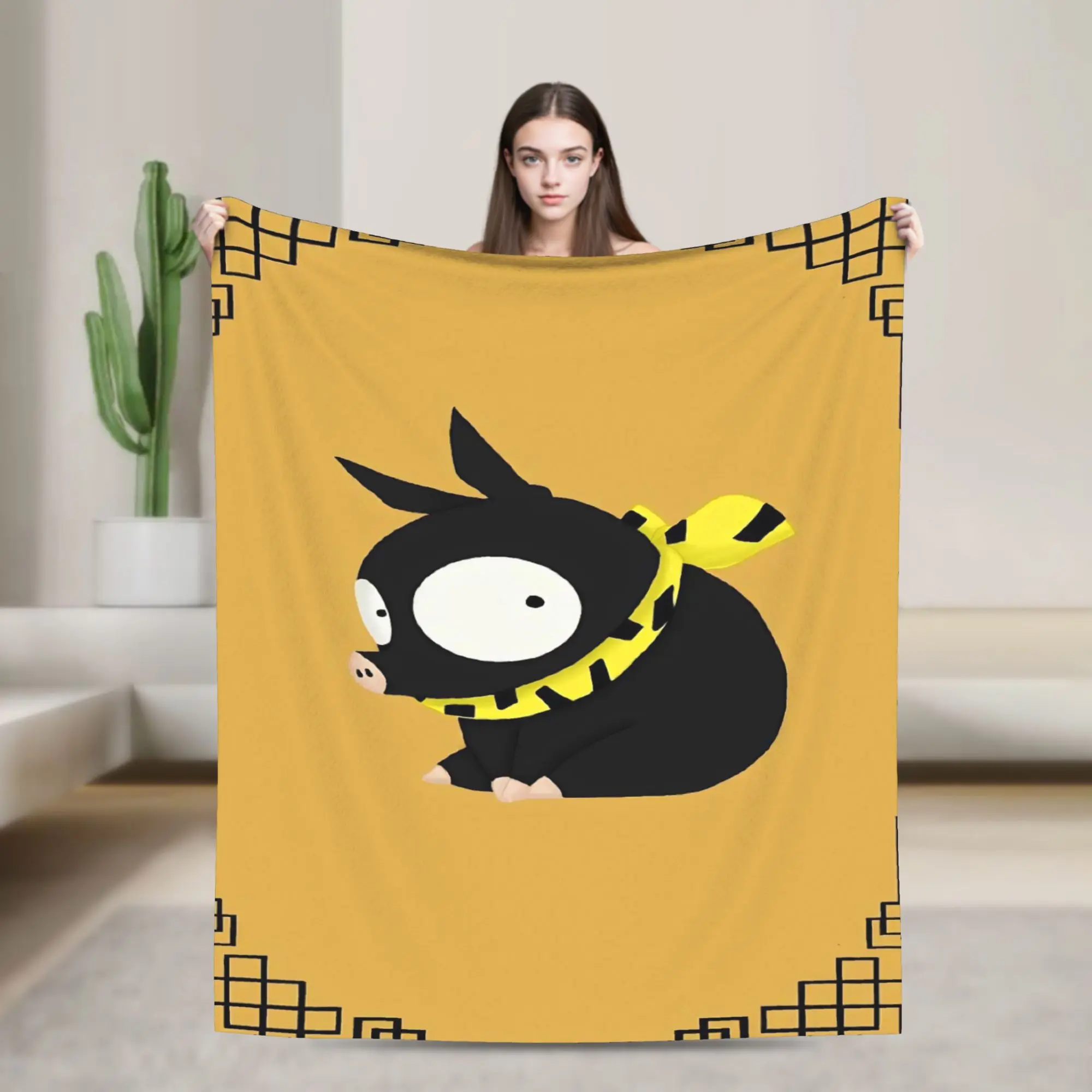 P-Chan Ranma 1/2 Manga Blankets Comedy Flannel Novelty Soft Throw Blanket for Bedding Lounge Autumn/Winter