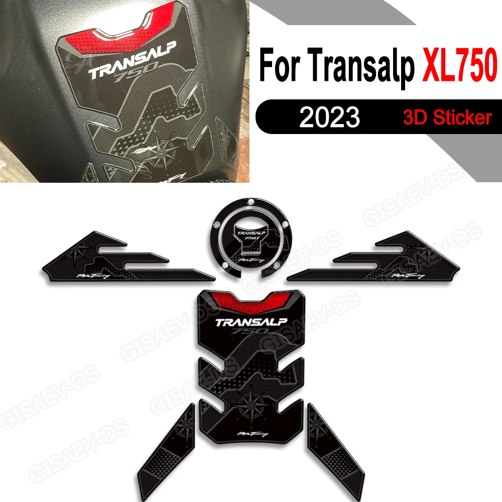 For Honda XL750 Transalp Motorcycle Fuel Tank Pad Stickers Fuel Oil Tank Cap Protection Epoxy Resin Decals XL 750 2023