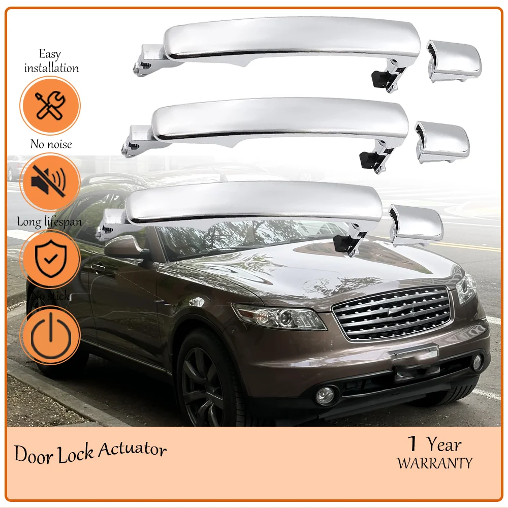 

3Pcs Silver Exterior Door Handle Front Right Rear Left Rear Right for Infiniti FX35 FX45 2003-2011oem 80640-CA012 80640CA012