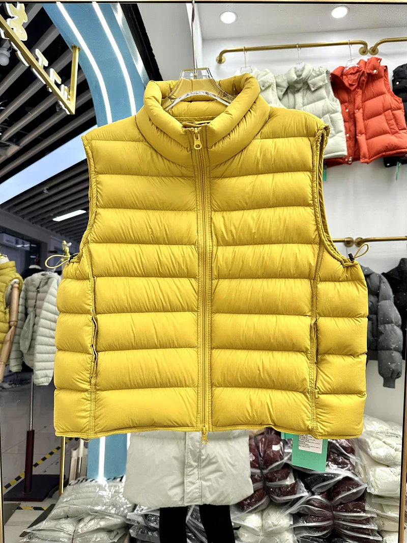 

New 2026 Women's Loose Fit down Vest Stand Collar Lightweight Du Feather Jaet Korean Sle Warmth Environmentally Friendly