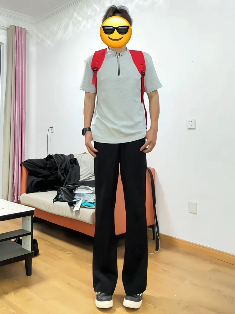 

Мужские расклешенные брюки Bla Ice Silk, летние брюки CleanFit с высокой талией, удлиняющие прямые брюки, повседневные прямые брюки свободного покроя...