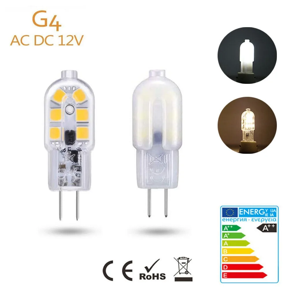 

10x Halogen 2W AC/DC 12V Cold/Warm White Replacement Lamps G4 LED Bulb Halogen Bulbs Light Bulb