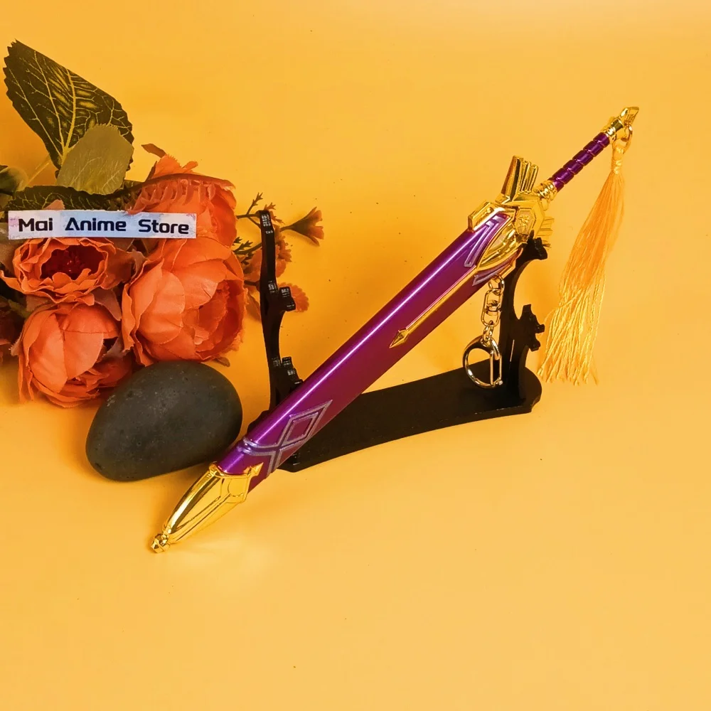 8.6in زيلدا كاتانا معدن أصلي ساموراي صابر دمشق السيف الأرجواني زيلدا أنيمي الحجم الحقيقي اليابانية كاتانا نينجا سكين لعبة هدية