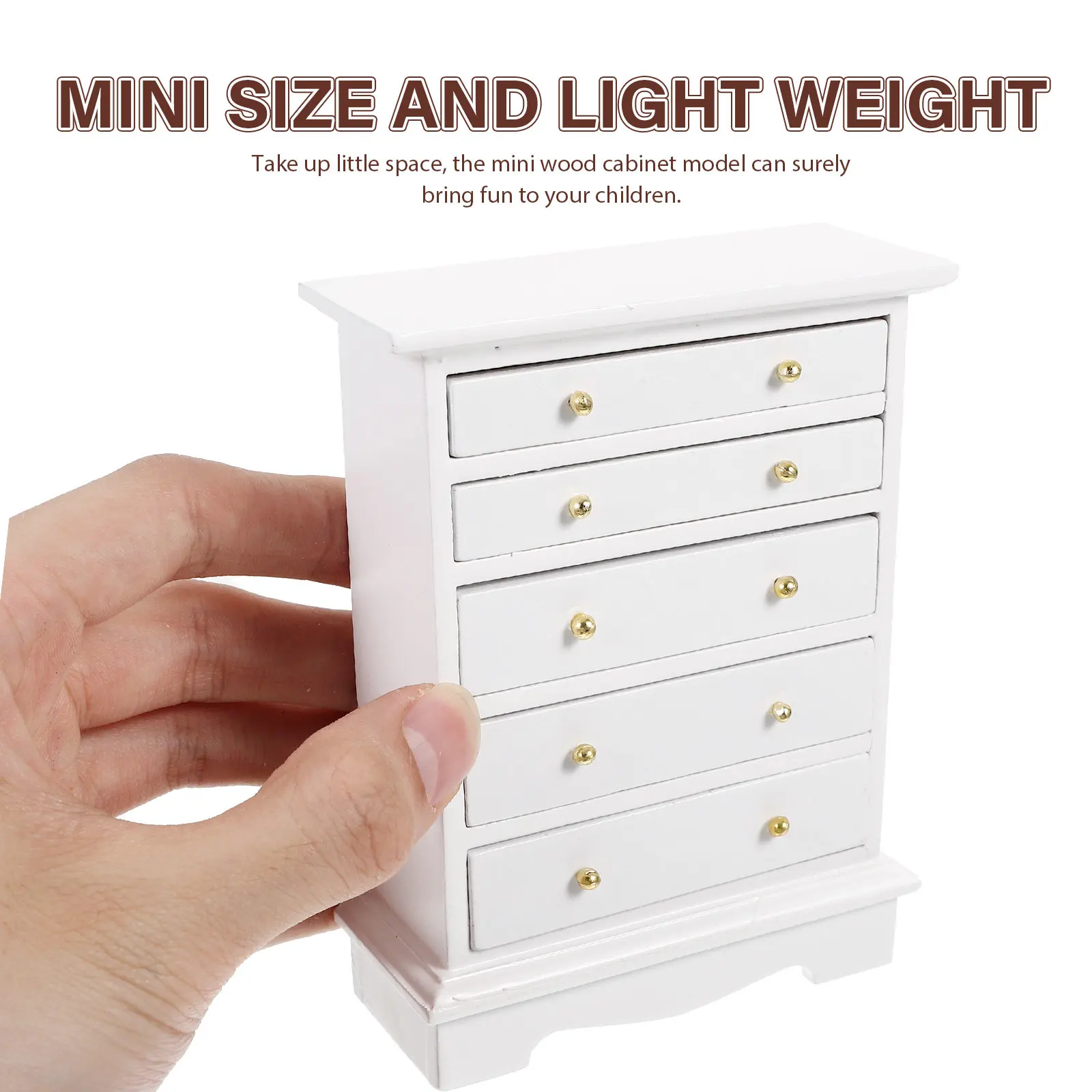 

Mini Furniture Bedroom Dollhouse Miniatures Accessories Tiny White Storage Cabinet