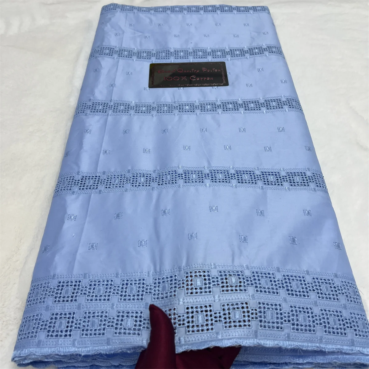 High Quality New 5yards 100% Cotton Tribute Satin Lace Fabric,High-grade Soft Delicate Fabric for Women\'s/Men\'s Cloth TV4-1028-1