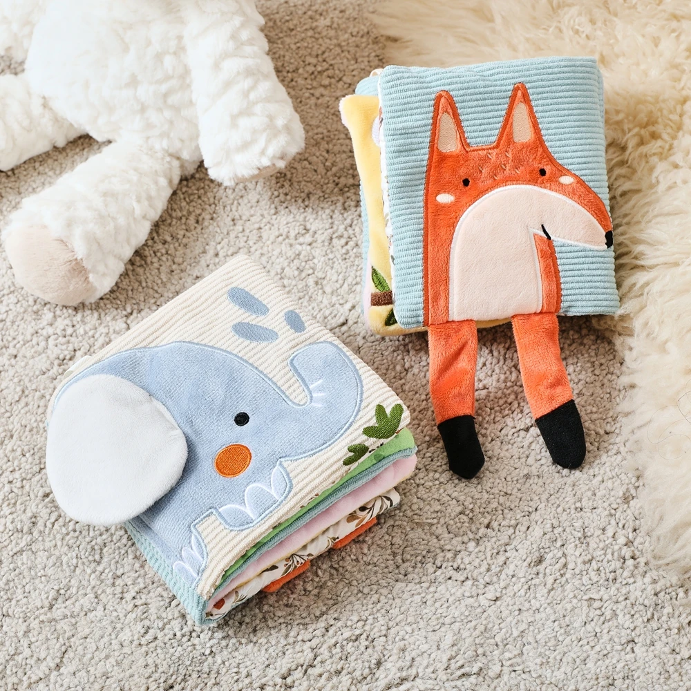 

Детская игрушка Монтессори, мягкая детская книга, 3D Touch Feel, высококонтрастная тканевая книга, сенсорная игрушка-коляска для раннего обучения для малышей