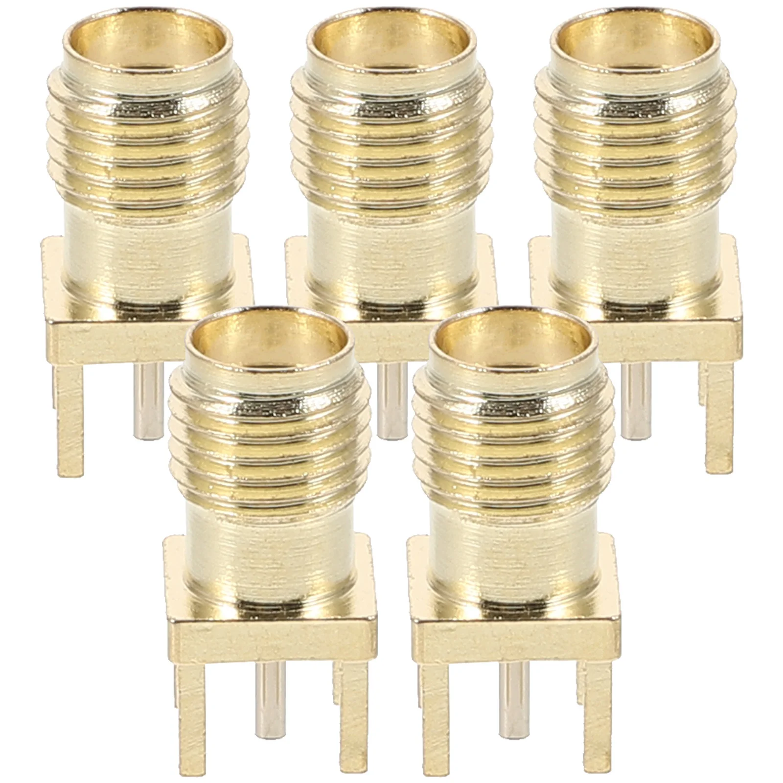

5Pcs Sma Edge Mount Connector Coaxial Socket Sturdy Design Wide Application Range Vertical Positive Foot Repair