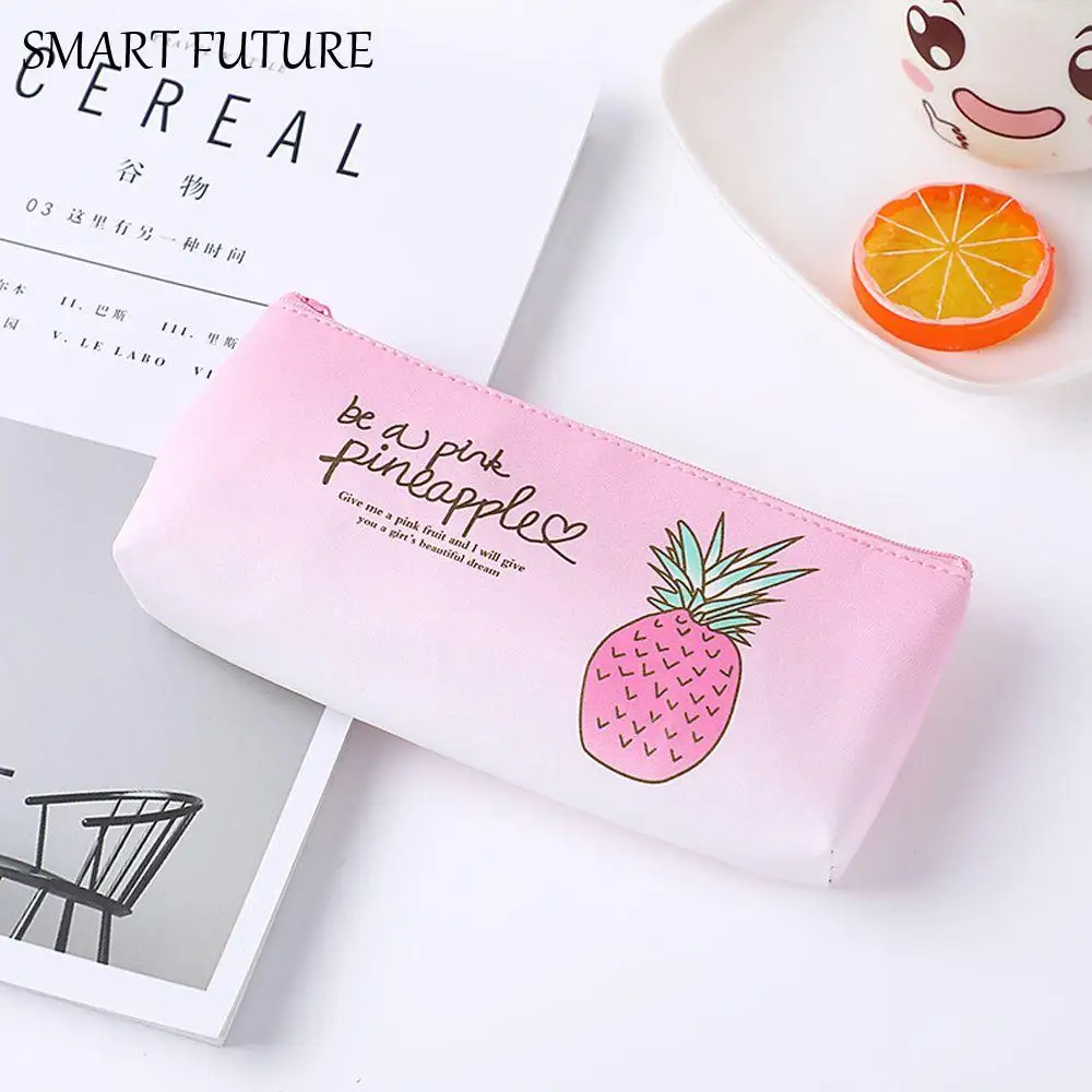 

Kawaii Student Stationery Kids Gifts School Supplies Waterproof Pineapple Pencil Bag Pen Bag Storage Bag Pu Pencil Case