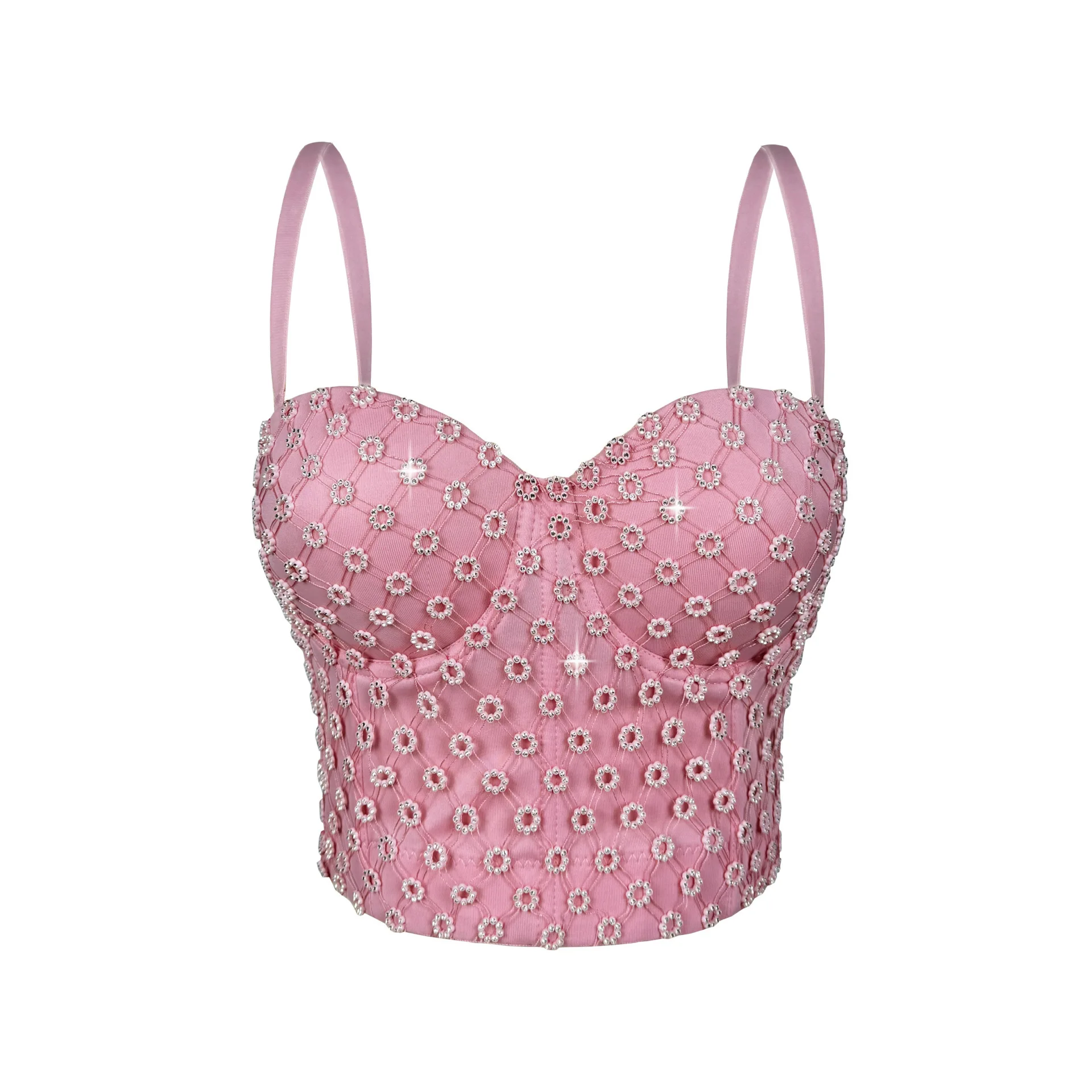 

customized women's adult rhinestone fishbone corset camisole slim fit outerwear slimming top sexy bra sexy lingerie costume