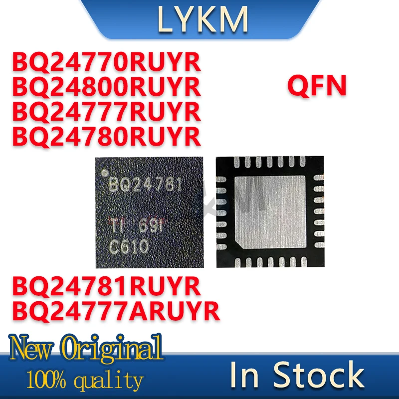 2-5/PCS New BQ24770RUYR BQ24800RUYR BQ24777RUYR BQ24777ARUYR BQ24780RUYR BQ24781RUYR QFN28 Chipset In Stock