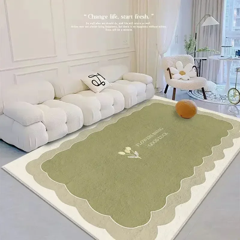 Living Room Simple Cream Style Large Area Carpets Bedroom Imitation Cashmere Soft Bedside Carpet Study Rooms Cartoon Fluffy Rugs