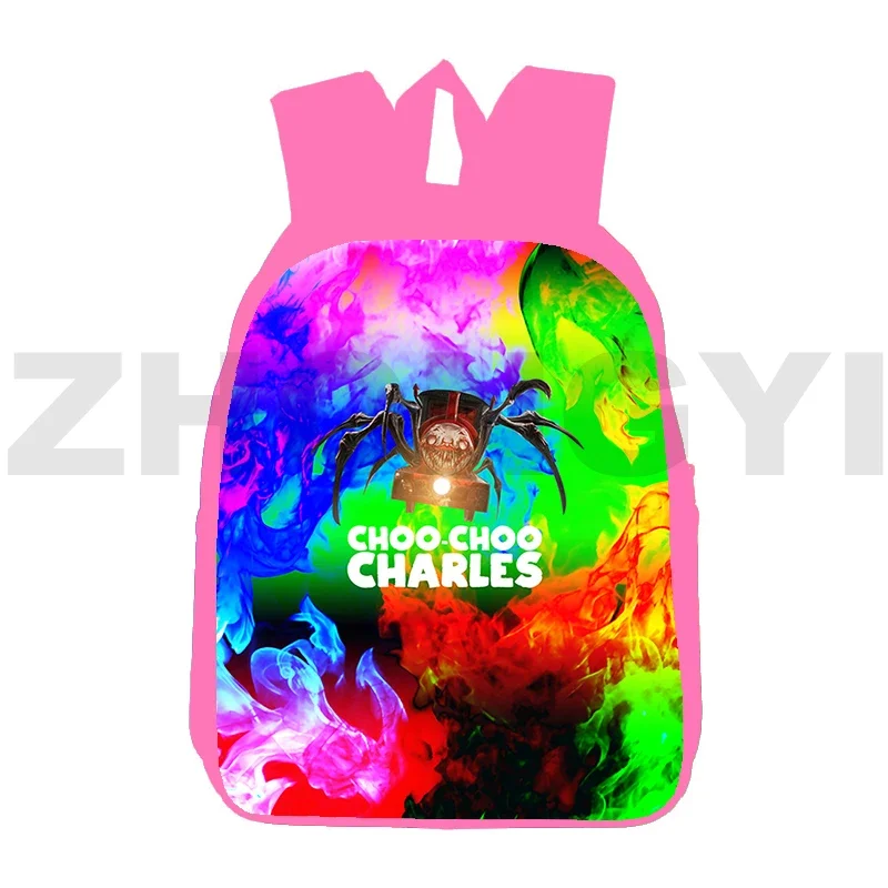 Casual Anime Choo-Choo Charles 3D Backpack Women Top Quality Crossbody Bag for Teenage Girl 12/16 Inch Students Primary Bookbag