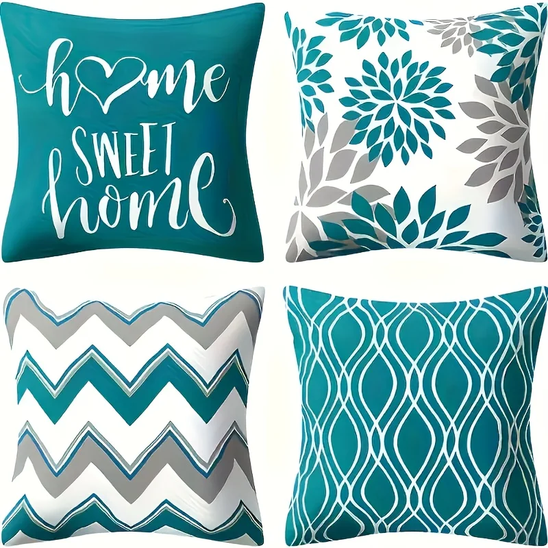 

Набор из 4 современных односторонних наволочек, пригодных для машинной стирки, подходят для спален, диванов, офисов и любых типов помещений.